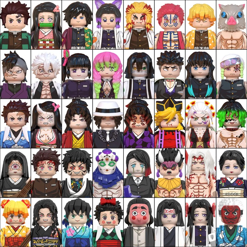 Kids Toys Blocks - Demon Slayer Yapı Taşı Minifigürleri 50