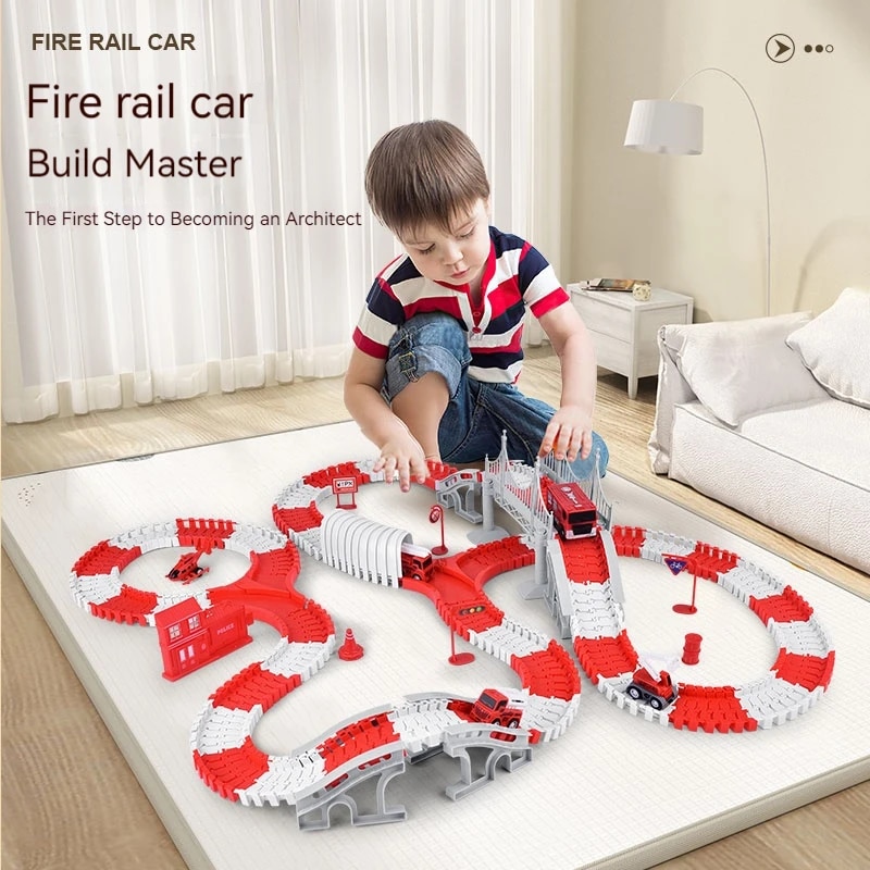 Sandbox Play Set - İtfaiye yolu montaj araba mühendisliği Minin