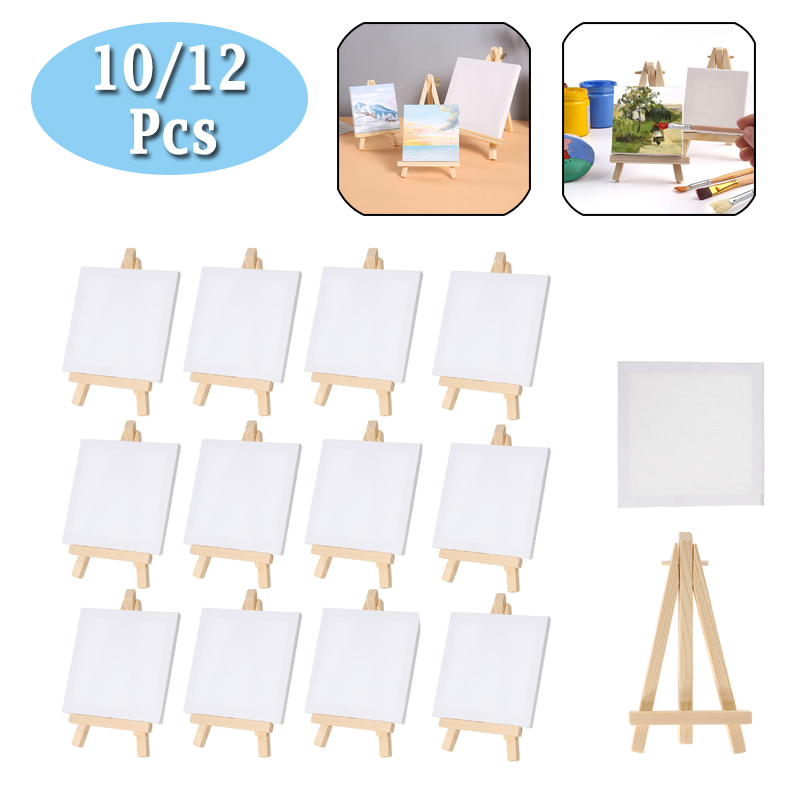 Kids Art Easel - 10/12 adet Mini Tuval ve Şövale