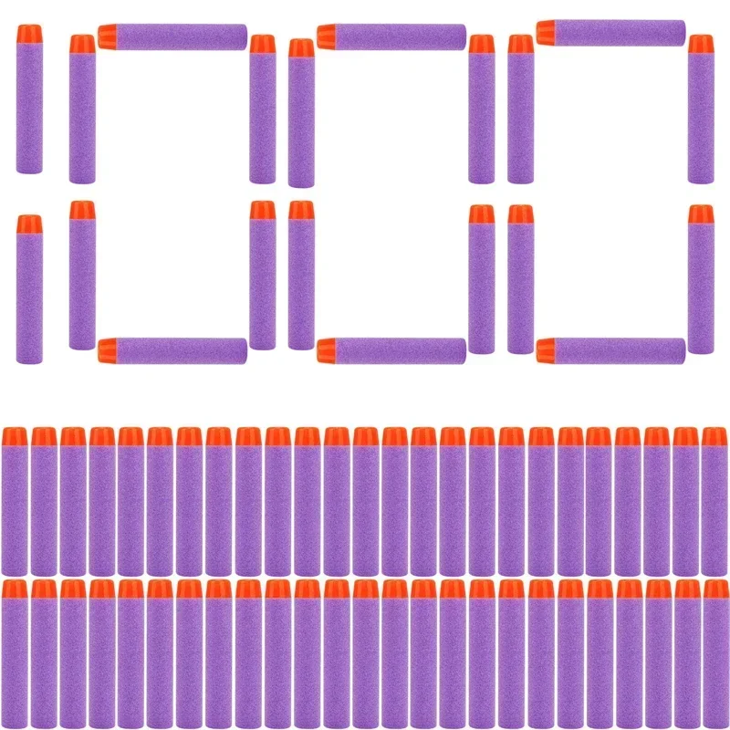 Foam Dart Gun - 23KPurple Katı Yuvarlak Kafa Mermi 7.2
