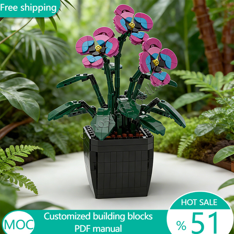 Kids Toys Blocks - 511 Parça Çiçekler Bahçe Mavisi Çiçekleri