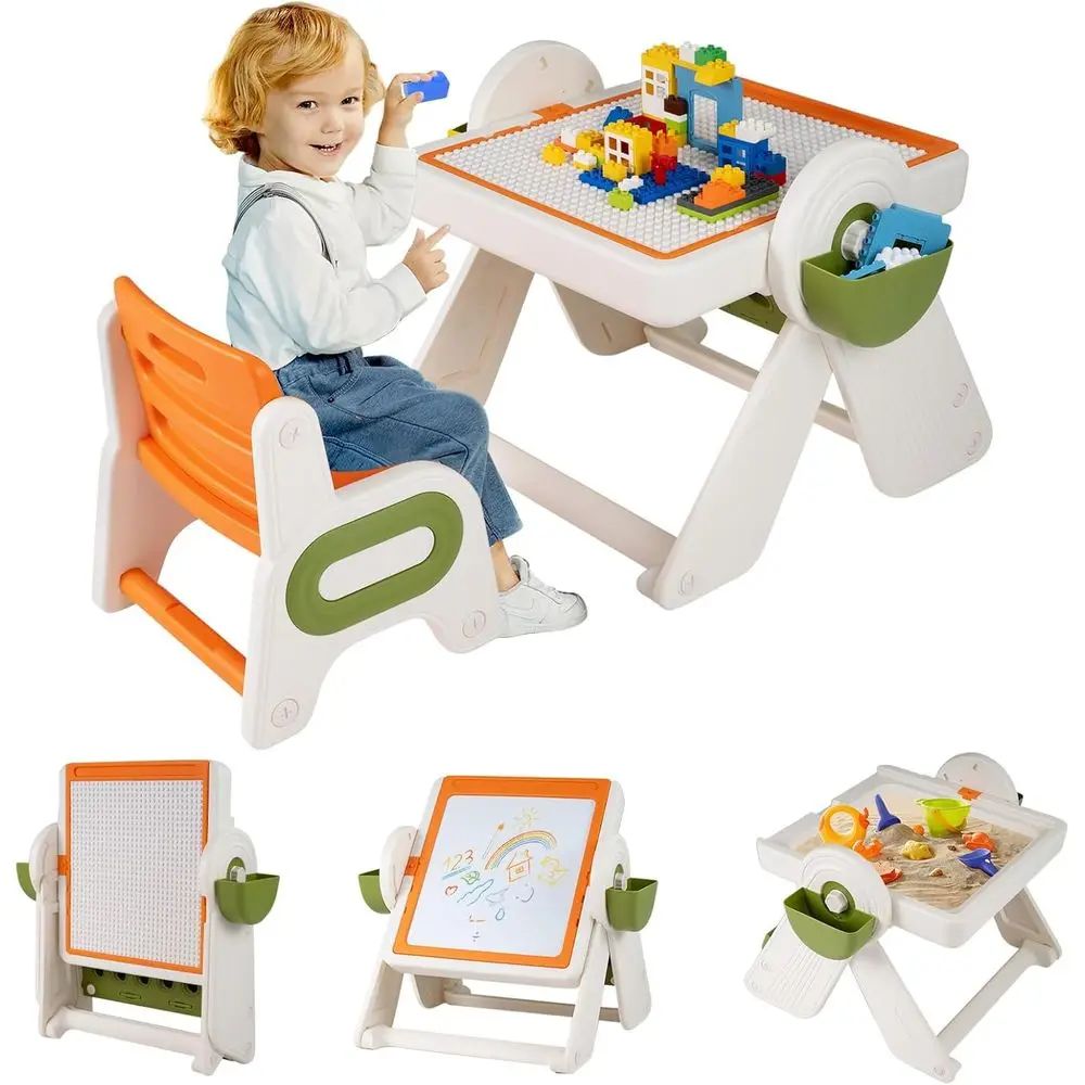 Kids Art Easel - Yüksekliği Ayarlanabilir, Çift Taraflı Masa Üstü,