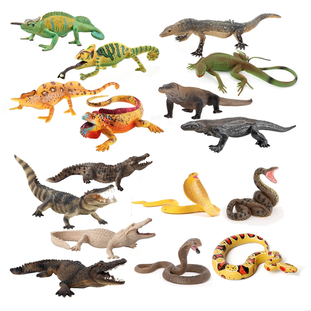 Sandbox Play Set - Plastik Bukalemun Model Oyuncak Iguana Timsah