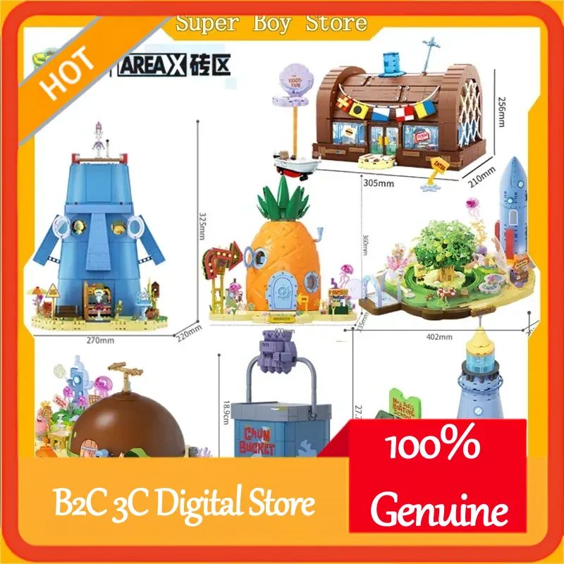 Areax Spongebob Bikini Bottom  - Kids Toys Blocks incelemesi ve fiyatı