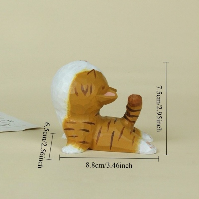 El yapımı Ahşap Kedi Figürü Se - Kids Yoga Toys incelemesi ve fiyatı