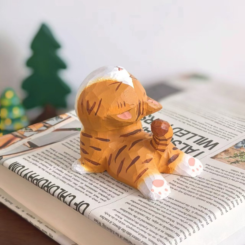 El yapımı Ahşap Kedi Figürü Se - Kids Yoga Toys incelemesi ve fiyatı